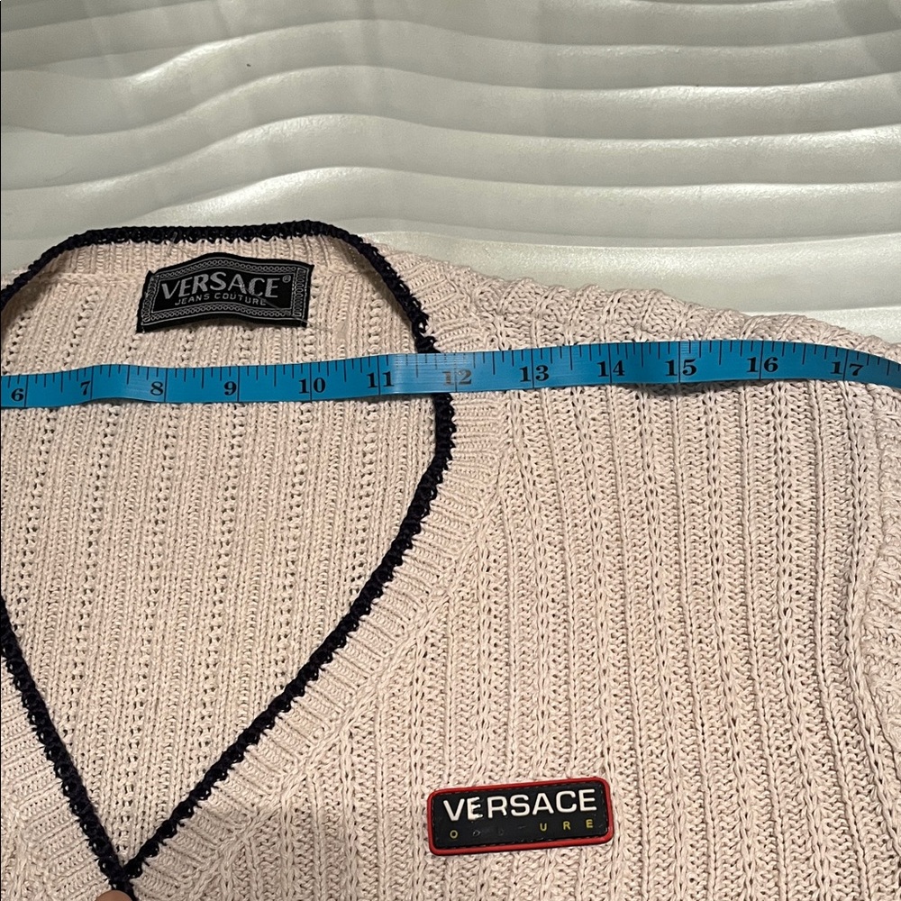 Versace Cream Button-Up Cardigan - Picture 5 of 7